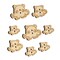 Kawaii Flapjack Octopus Wood Buttons for Sewing Knitting Crochet DIY Craft